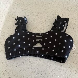 Five Dancewear Black and White Polka dot Top